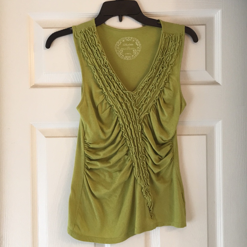 Deletta / Anthropologie -  green blouse. XS